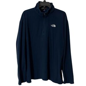 The NorthFace Blue Men's Half  Zip Lightweight Mock Neck  Fleece Pullover XL